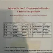 Zeitplan-Kuppelbewerb